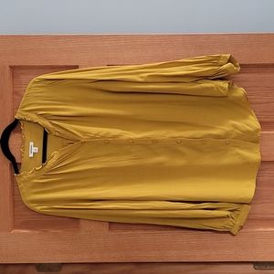 Flowy mustard blouse
